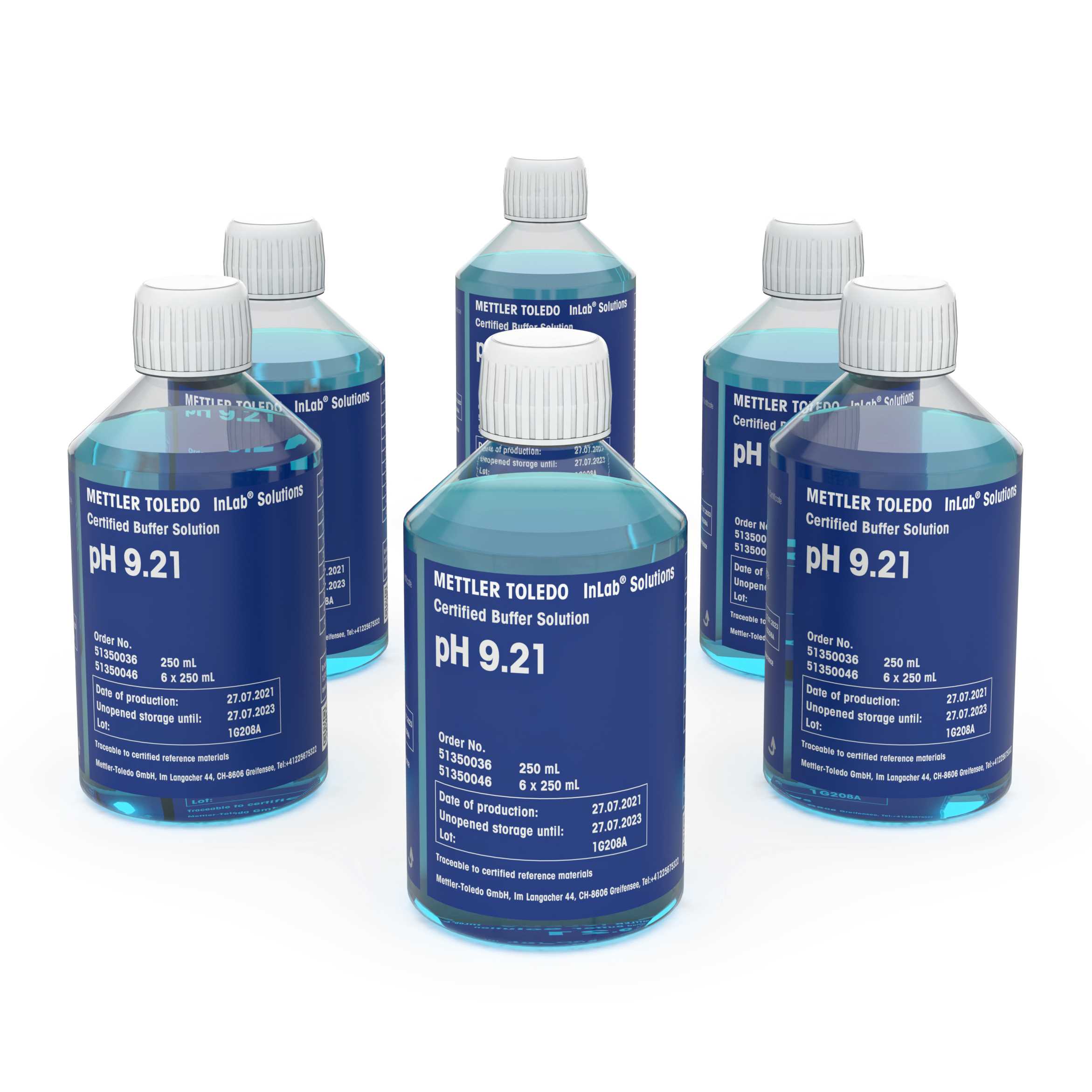 Tampon certifié pH 9.21 6x250mL Bottles