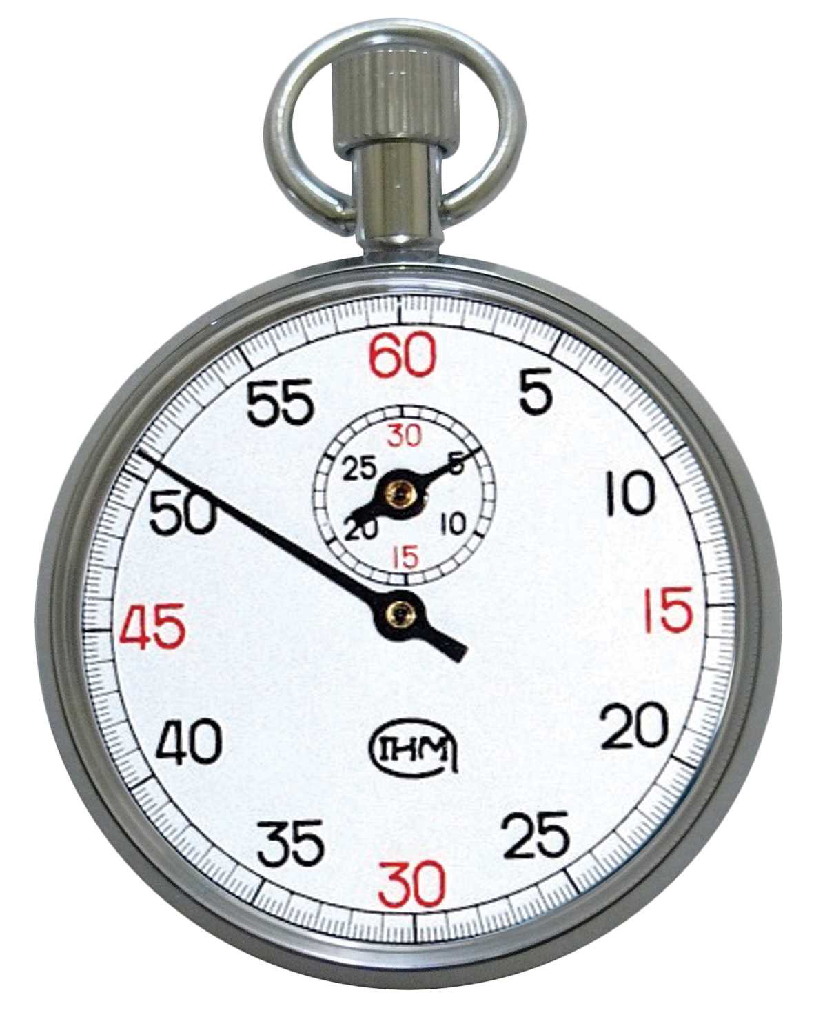 Chronomètre mécanique - START/STOP/RESET - Temps simple - 30 mn au 1/5e