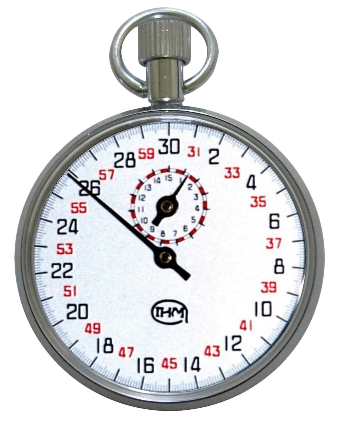 Chronomètre mécanique - START/STOP/RESET - Temps simple - 15 mn au 1/10e