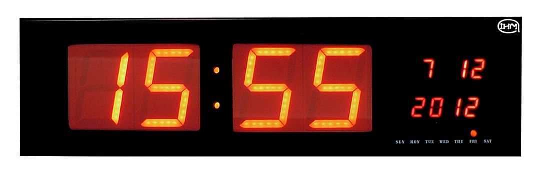 Horloge / Calendrier LED - Date - 4 chiffres 12,5 cm - Sur secteur