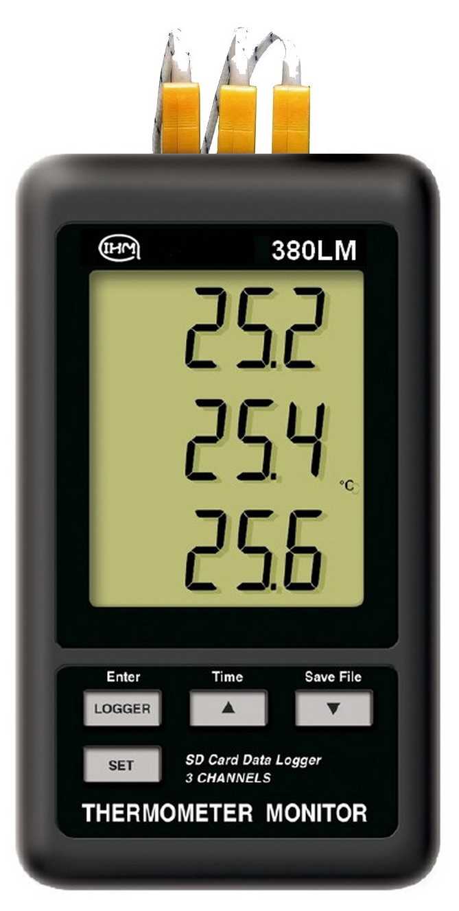 Enregistreur - Thermomètre type K - 3 canaux - Export .xls sur carte SD