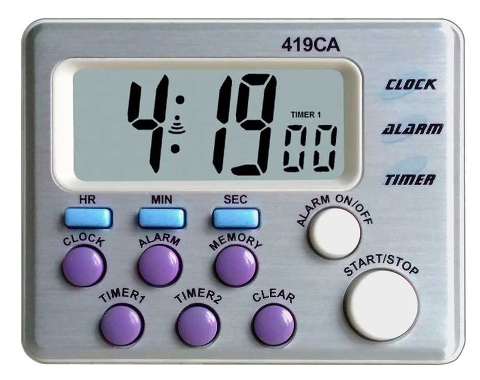 Minuteur digital 24 h - 2 compteurs et/ou décompteurs - Façade métallique
