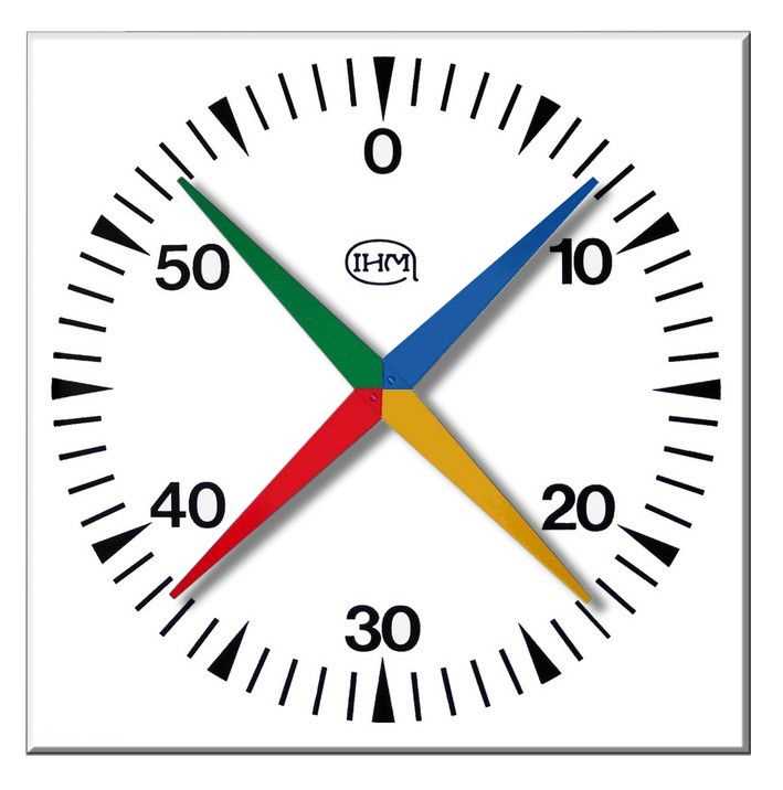 Compte-secondes cruciforme 1 m x 1 m - Etanche IP54 - Sans cadre/Sans verre