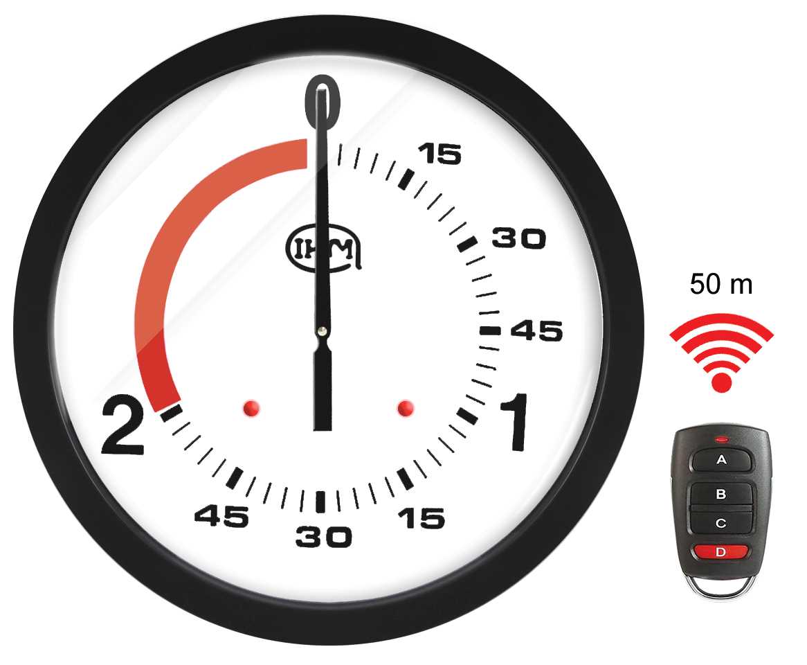 Pendule de boxe française 2+1 mn - Ø 600 mm - Télécommande RF