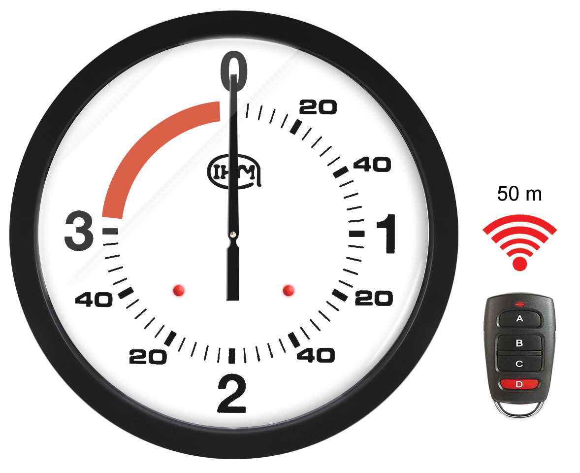 Pendule de boxe anglaise 3+1 mn - Ø 600 mm - Télécommande RF