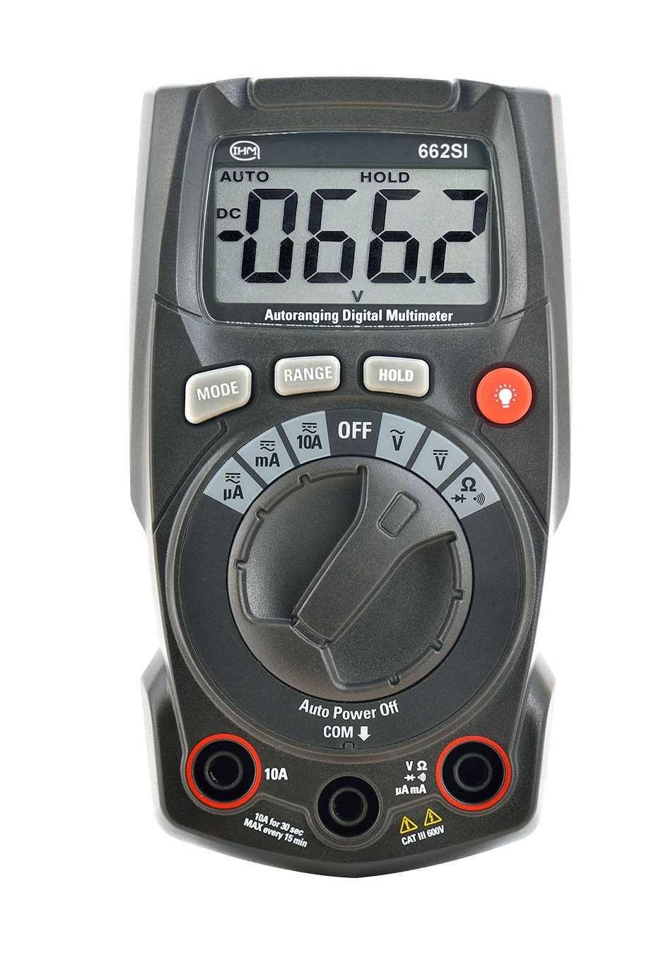 Multimètre compact 600 VAC/DC et 10 AAC/DC - Calibre auto