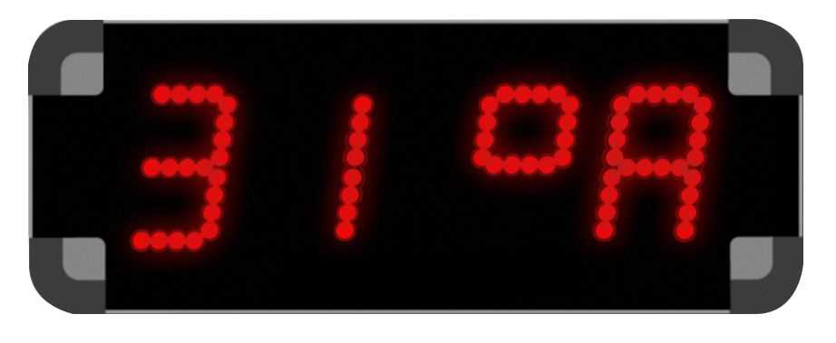 Afficheur int./ext. LED - Température air et bassin - Horloge