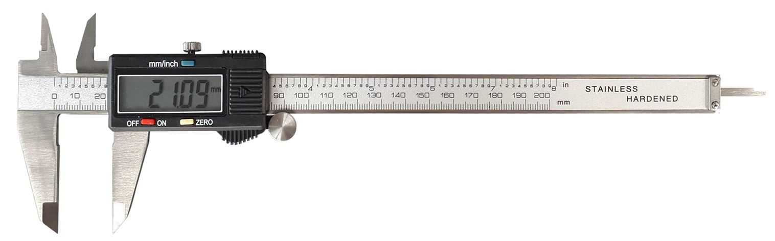 Pied à coulisse digital 200 mm - Double bec - Jauge de profondeur