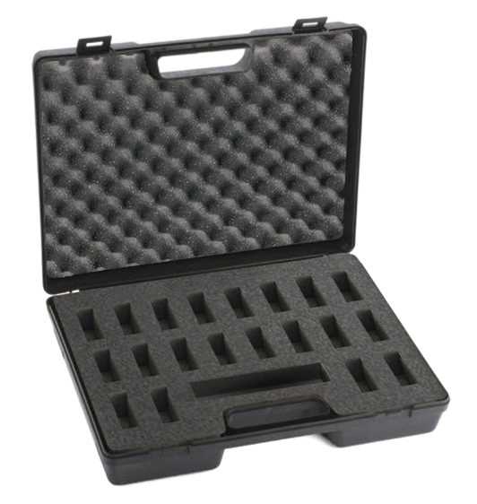 Mallette ABS - Mousse gaufrée - 21 compartiments