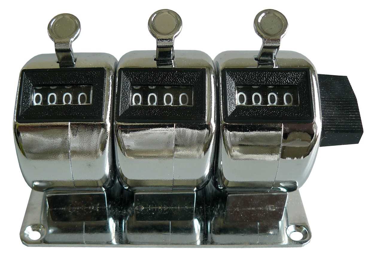 Compteur d'impulsions sur socle 3 unités