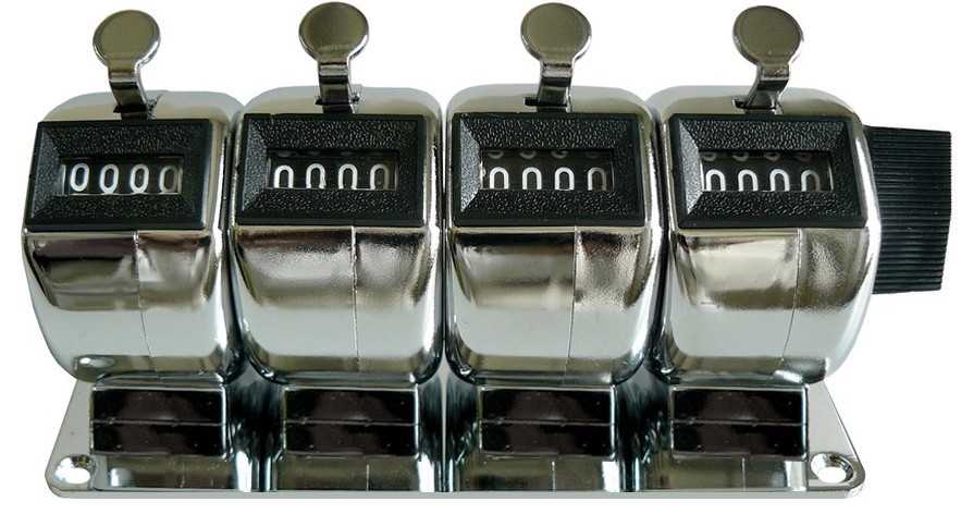 Compteur d'impulsions sur socle 4 unités