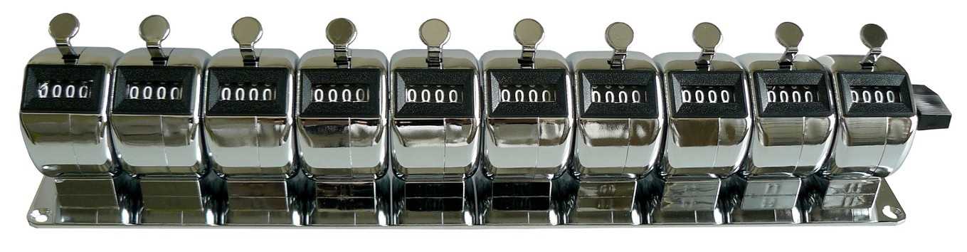 Compteur d'impulsions sur socle 10 unités