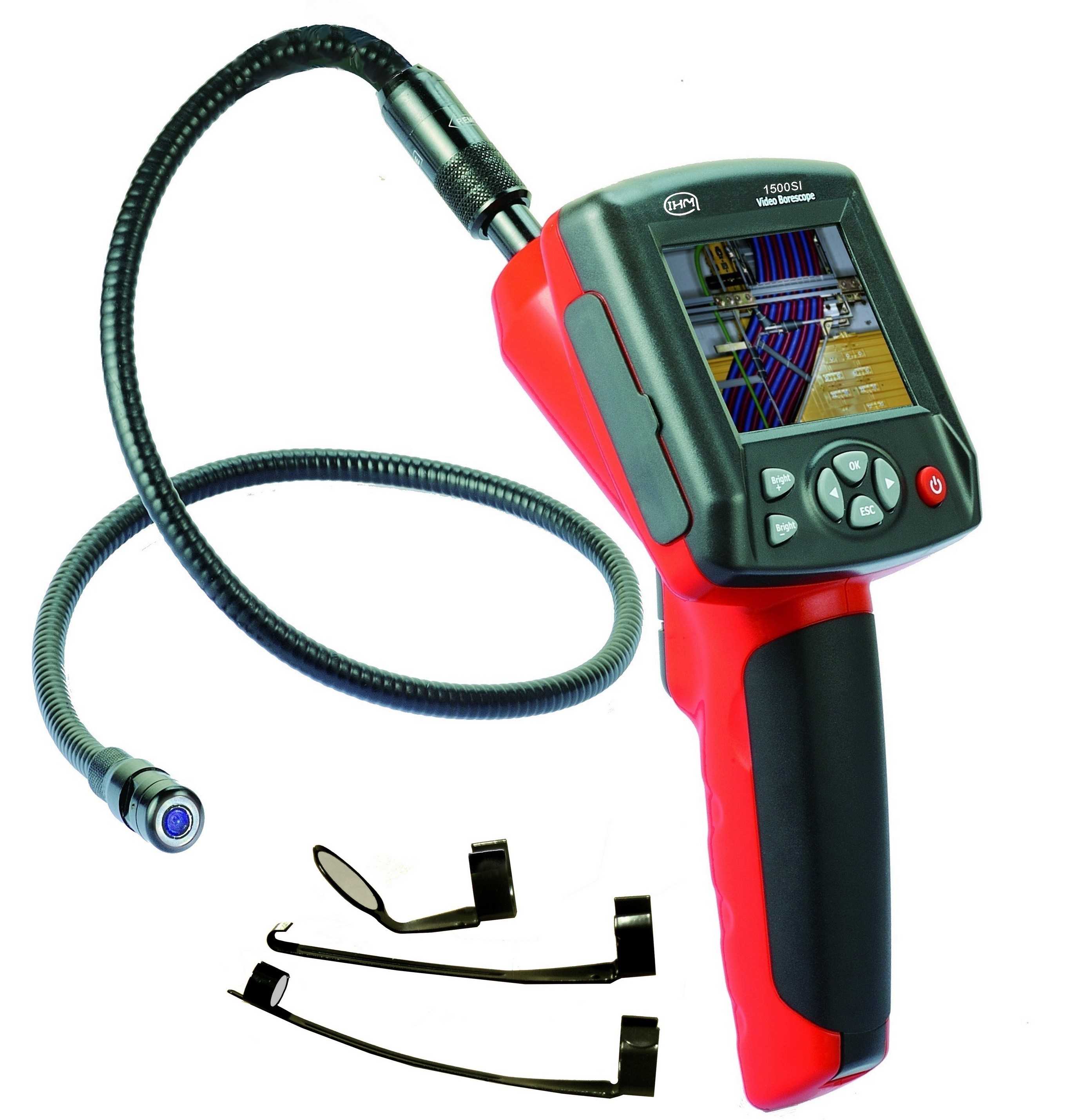 Endoscope LCD - Fibre optique 1 m - Photo/Vidéo sur carte SD