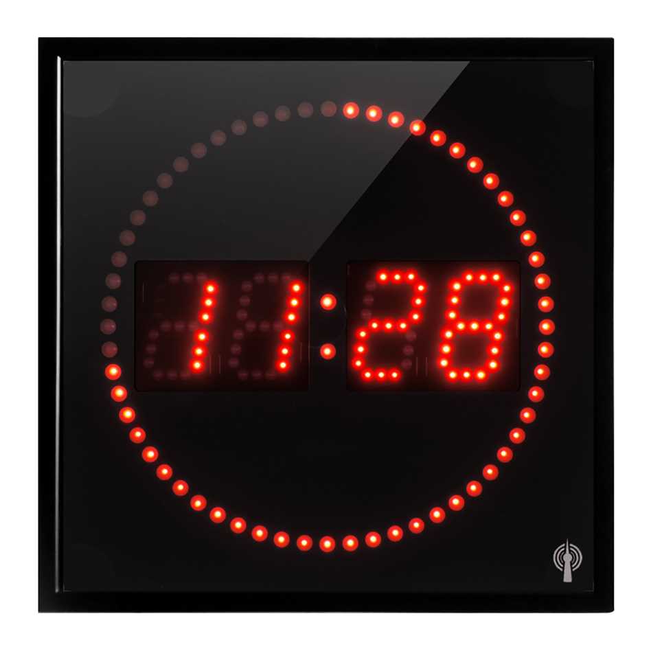 Horloge LED - Secondes déroulantes - Radio-pilotée - Sur secteur