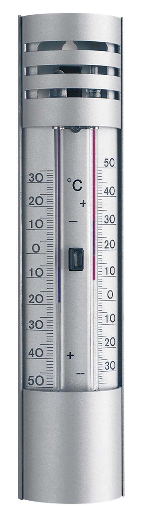 Thermomètre mécanique à alcool - Maxi/Mini - Boîtier métal ajouré