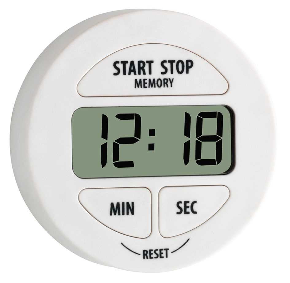 Minuteur digital 100 mn - Compteur / Décompteur - Revêtement gomme