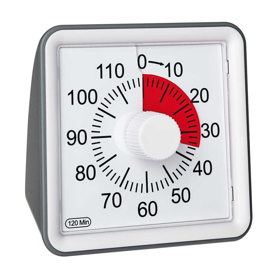 Minuteur mécanique 120 mn - Zone rouge temps restant