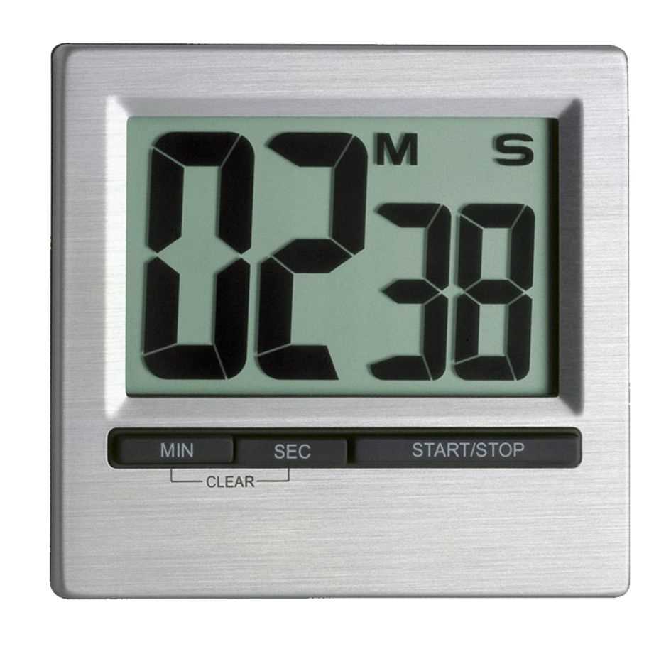 Minuteur digital 100 mn - Compteur / Décompteur - Grand affichage - Façade métallique