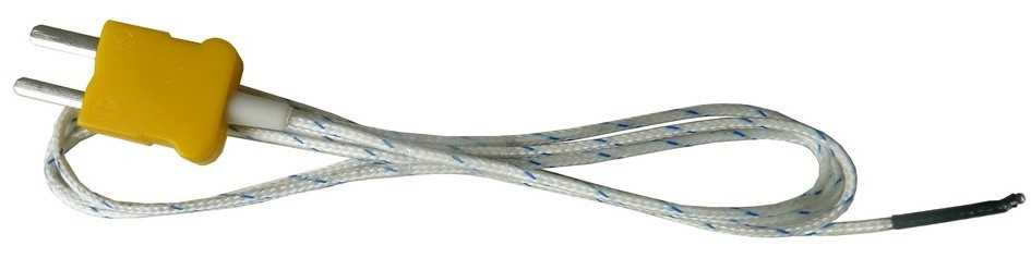 Sonde type K - Filaire 1 m - Soie de verre