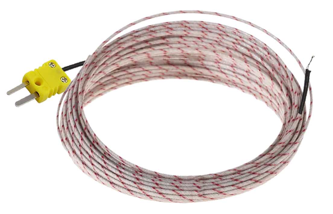 Sonde type K - Filaire 10 m - Fibre de verre