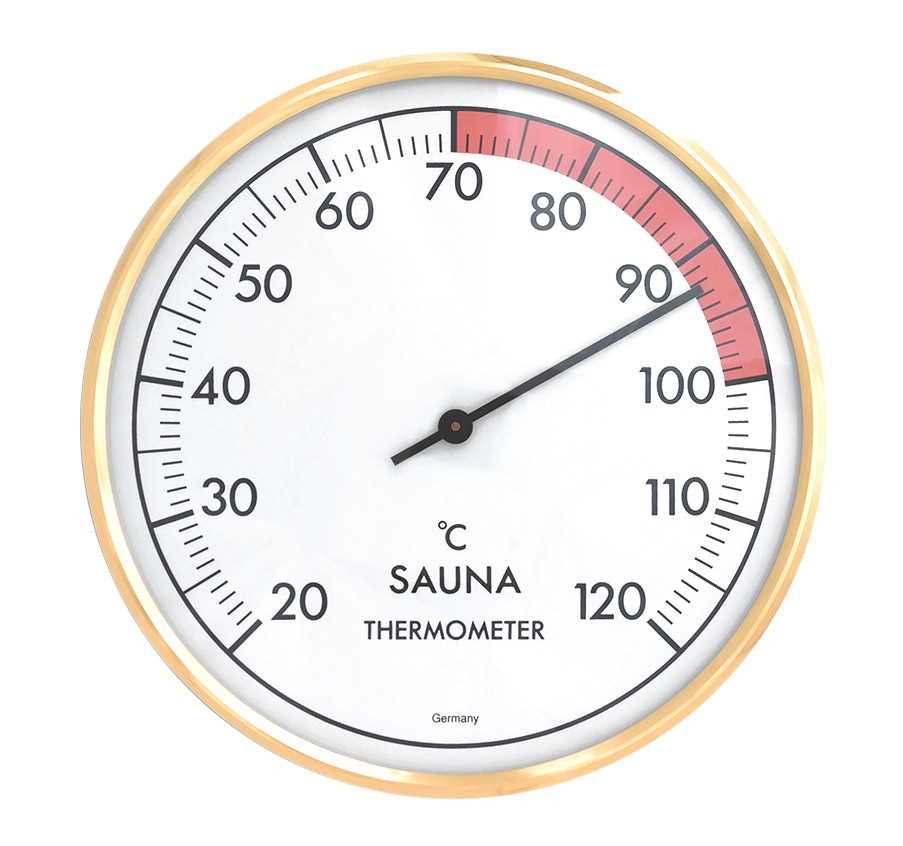 Thermomètre mécanique - Sauna - Lunette laiton