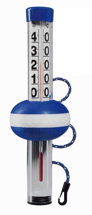 Thermomètre mécanique à alcool - Flottant pour piscine - Format géant