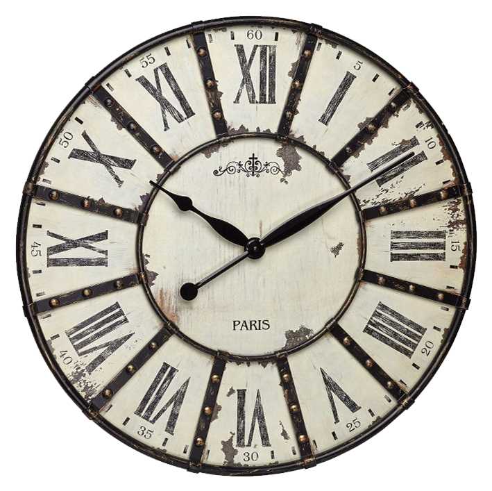 Horloge Ø 570 mm "Paris" - Fibre de bois - Sur pile