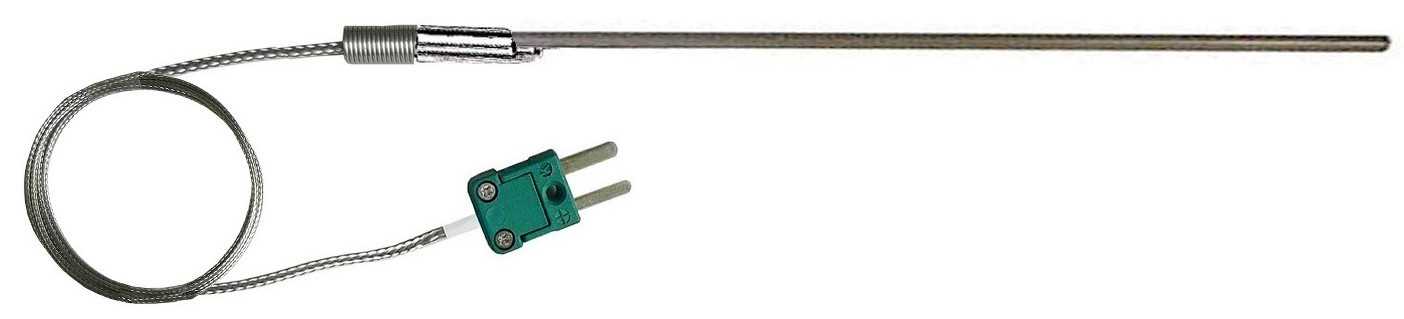 Sonde type K déformable 25 cm - Hautes températures jusqu'à +1200°C