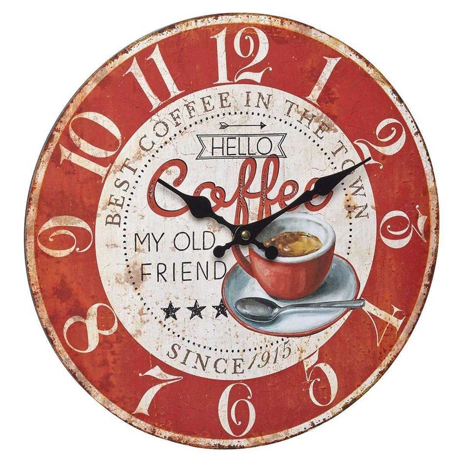 Horloge Ø 337 mm "Coffee" - Fibre de bois - Sur pile