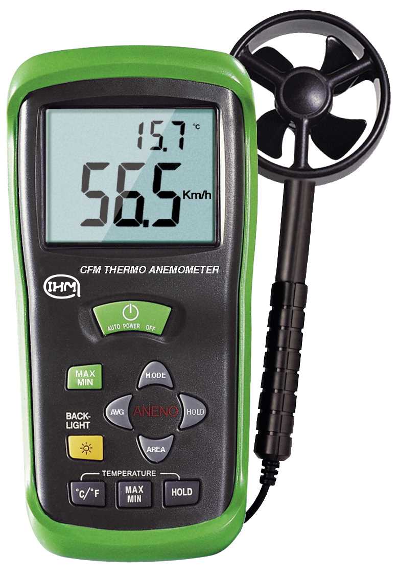 Anémomètre / Thermomètre / Débitmètre - Capteur déporté à hélice