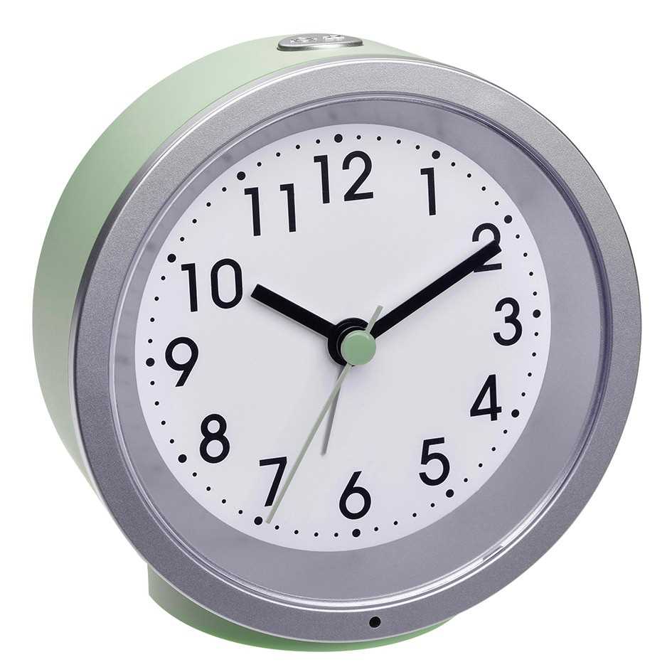 Réveil à aiguilles - Luminosité automatique - Coloris menthe