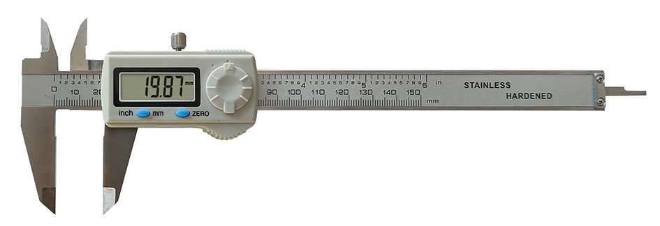 Pied à coulisse digital 150 mm - Double bec - Jauge de profondeur - Etanche IP54