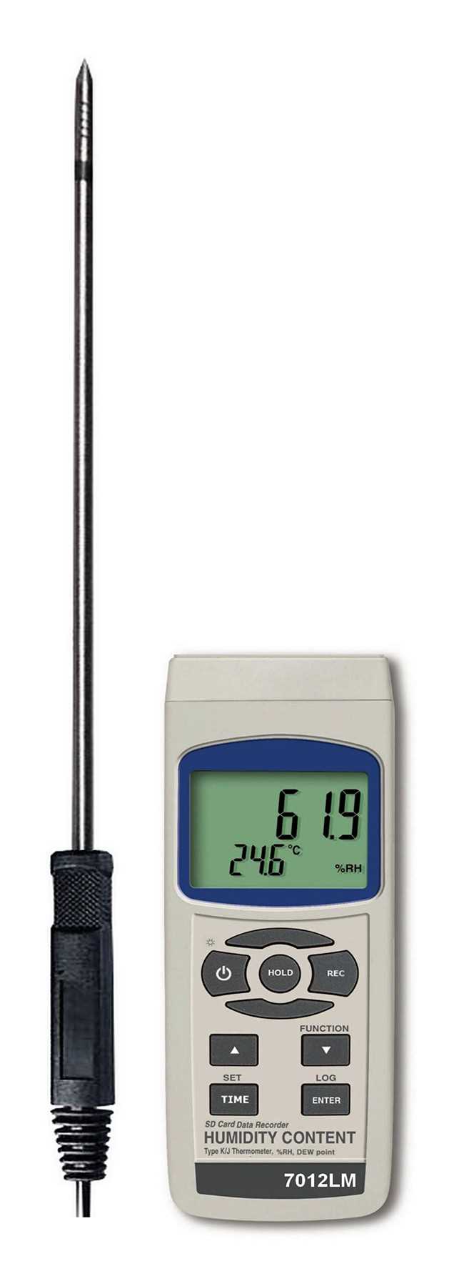 Enregistreur - Thermomètre / Hygromètre / Psychromètre - Export .xls sur carte SD - Sonde pénétration 60 cm