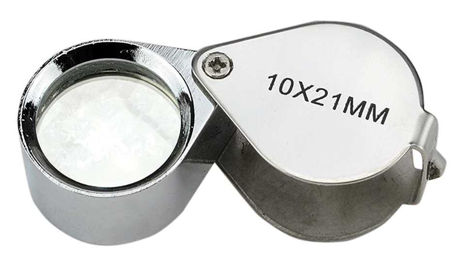 Loupe d'expertise 10X21 pliable - Métal