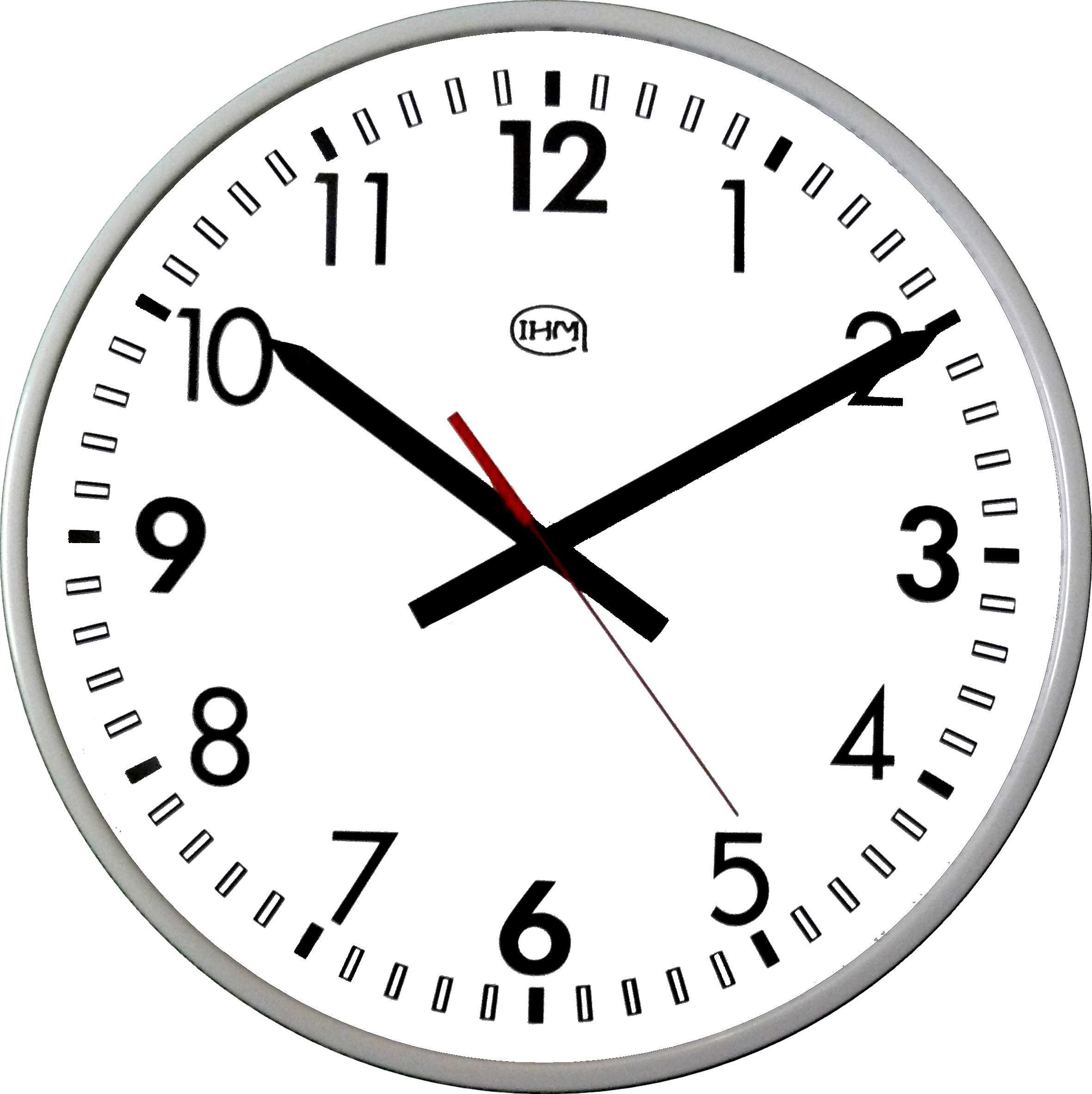 Horloge Ø 400 mm - Etanche IP65 - Lunette inox revêtement époxy - Cadran aluminium Epoxy Anti-UV / Anti-Chlore - Verre minéral - Sur pile