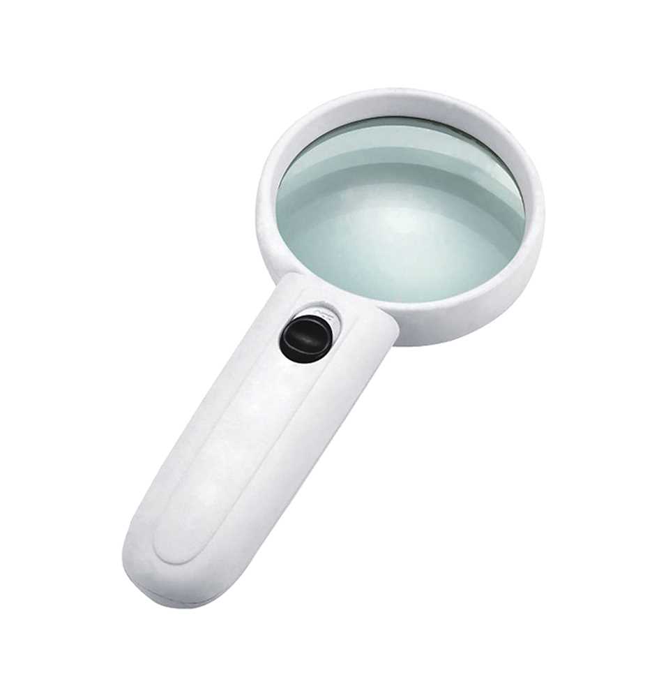 Loupe à main éclairante 4X65 - 2 LED