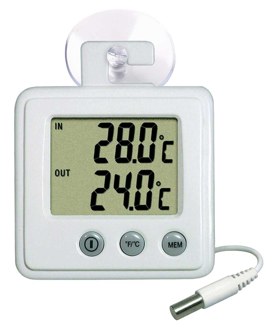 Thermomètre digital int./ext. - Sonde NTC embout inox - Pince/Béquille/Ventouse/Aimant