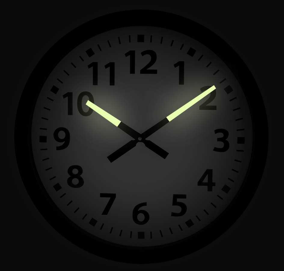 Aiguilles phosphorescentes pour horloges série 1112AC et suivantes