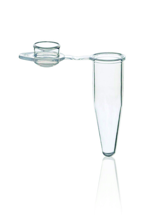 Tubes PCR, PP, transparent, 0,2 ml, bouchon bombé attaché ( X 1000 )