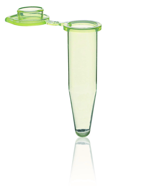 Tubes PCR, PP, jaune, 0,5 ml, bouchon plat attaché ( X 1000 )