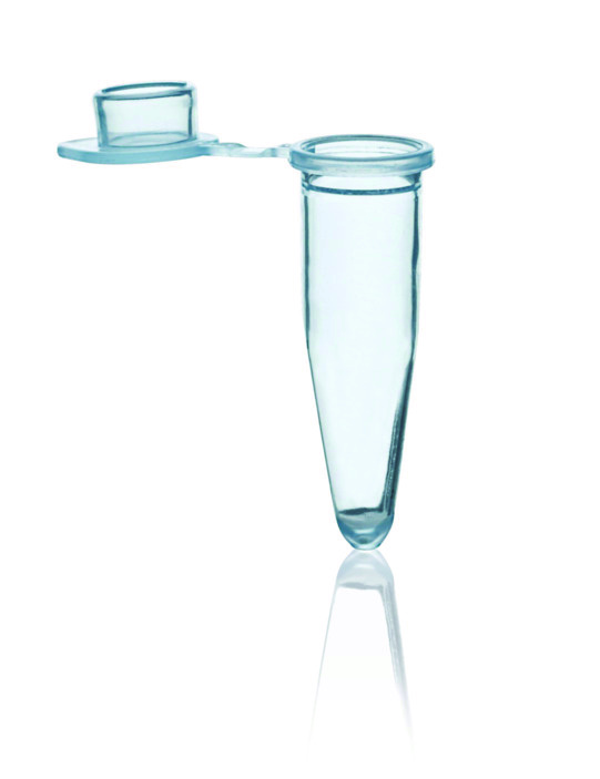 Tubes PCR, PP, bleu, 0,2 ml, bouchon plat attaché ( X 1000 )