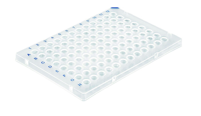 Plaque PCR 96 puits, demi-cadre, Low Profile, transparent, PP ( X 50 )