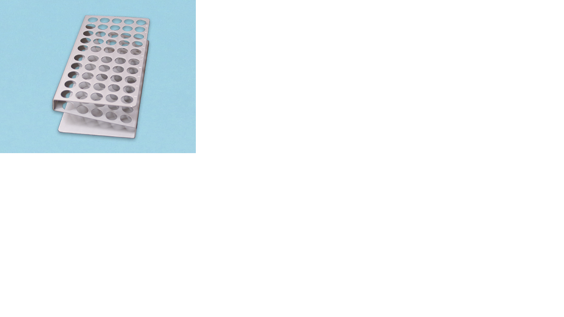 Portoir p/tubes à essais 'Z', 50 tubes de 12       Le lot de 10