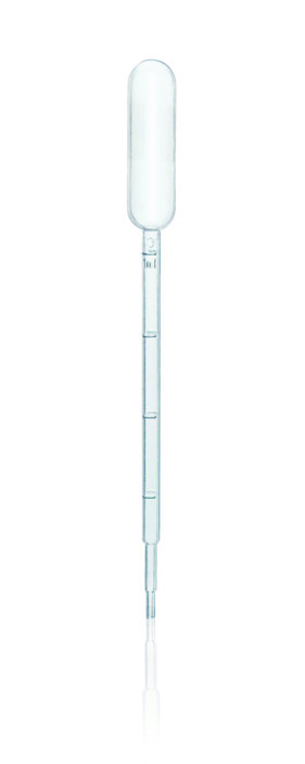 Pipette Pasteur, PE-LD, 1/0,25 ml, volume max. d’aspiration 3,5 ml ( X 500 )