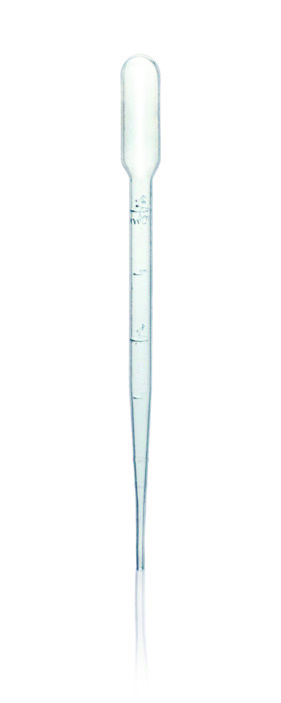 Pipette Pasteur, PE-LD, 2/0,5 ml, volume max. d’aspiration 2,0 ml ( X 500 )