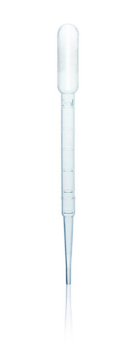 Pipette Pasteur, PE-LD, 3/0,5 ml, volume max. d’aspiration 3,5 ml ( X 500 )