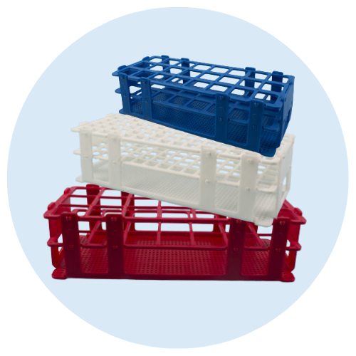 Portoir en PP blanc, 60 tubes de 16 mm  UNITE