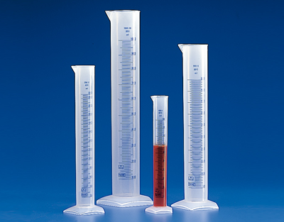 Eprouvette KARTELL PP bleue  250ml UNITE