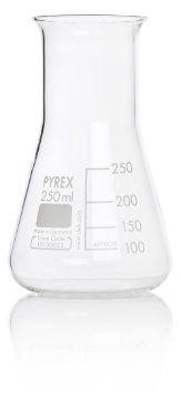 Fiole conique graduée col large 250mL ( X 10 )