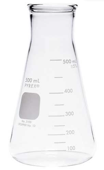 Fiole conique graduée col large usage intensif 250mL ( X 12 )